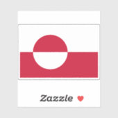 Flagge Grönlands Aufkleber (Blatt)