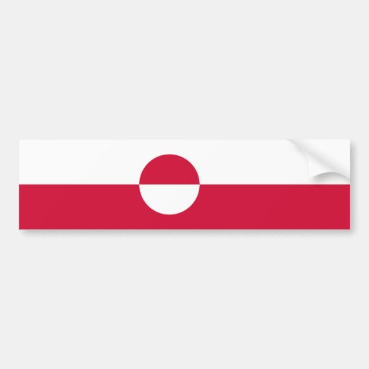 Flagge Grönlands Autoaufkleber (Vorne)