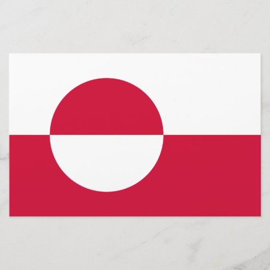 Flagge Grönlands Briefpapier (Vorderseite)