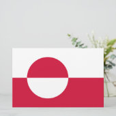 Flagge Grönlands Briefpapier (Stehend Vorderseite)