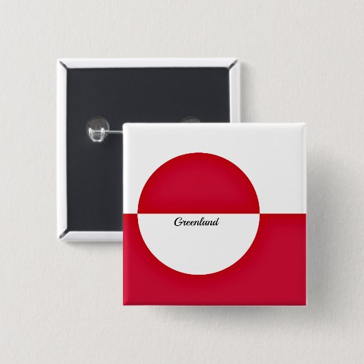 Flagge Grönlands Button (Vorne & Hinten)