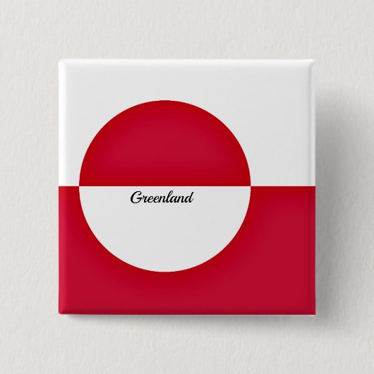 Flagge Grönlands Button (Vorderseite)