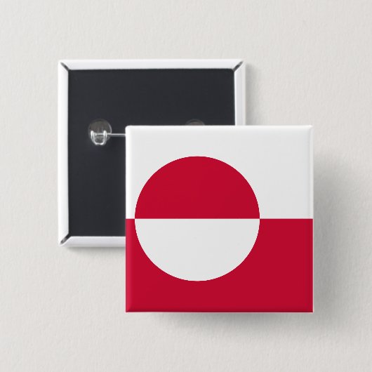 Flagge Grönlands Button (Vorne & Hinten)