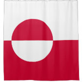 Flagge Grönlands Duschvorhang (Vorderseite)