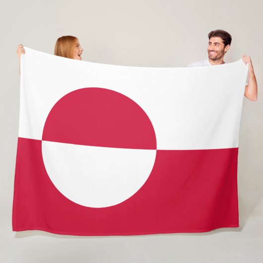 Flagge Grönlands Fleecedecke (Beispiel)