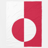 Flagge Grönlands Fleecedecke (Vorderseite)