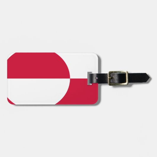 Flagge Grönlands Gepäckanhänger (Vorderseite horizontal)