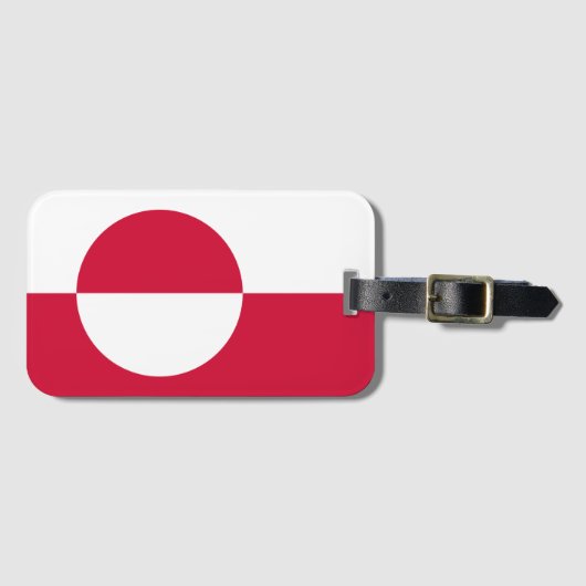 Flagge Grönlands Gepäckanhänger (Vorderseite (Horizontal))