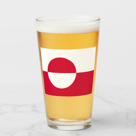 Flagge Grönlands Glas (Vorne (Gefüllt))