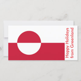 Flagge Grönlands, glückliche Ferien aus Grönland Feiertagskarte
