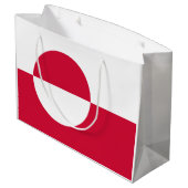 Flagge Grönlands Große Geschenktüte (Rückseite Schrägansicht)