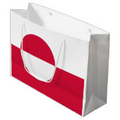 Flagge Grönlands Große Geschenktüte (Vorderseite Schrägansicht)