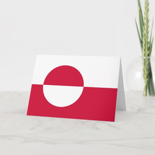 Flagge Grönlands Karte (Vorderseite)