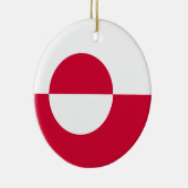 Flagge Grönlands Keramik Ornament (Rechts)