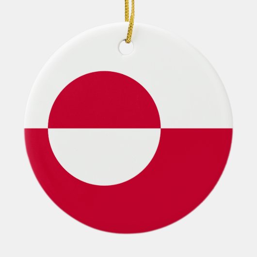 Flagge Grönlands Keramik Ornament (Vorne)