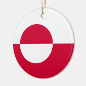 Flagge Grönlands Keramik Ornament (Links)
