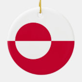 Flagge Grönlands Keramik Ornament (Hinten)