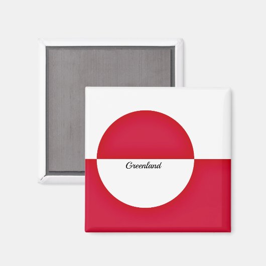 Flagge Grönlands Magnet (Vorderseite/Rückseite)
