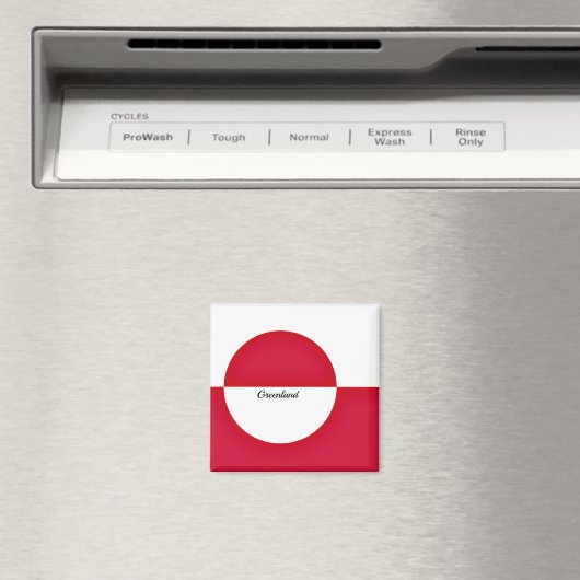 Flagge Grönlands Magnet (In Situ (Geschirrspüler))