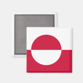 Flagge Grönlands Magnet (Vorderseite/Rückseite)