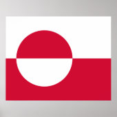 Flagge Grönlands Poster (Vorne)