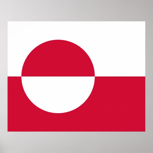 Flagge Grönlands Poster (Vorne)