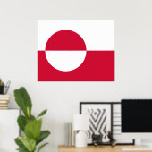 Flagge Grönlands Poster (Heimbüro)