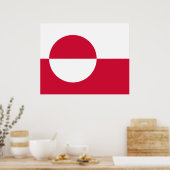Flagge Grönlands Poster (Küche)