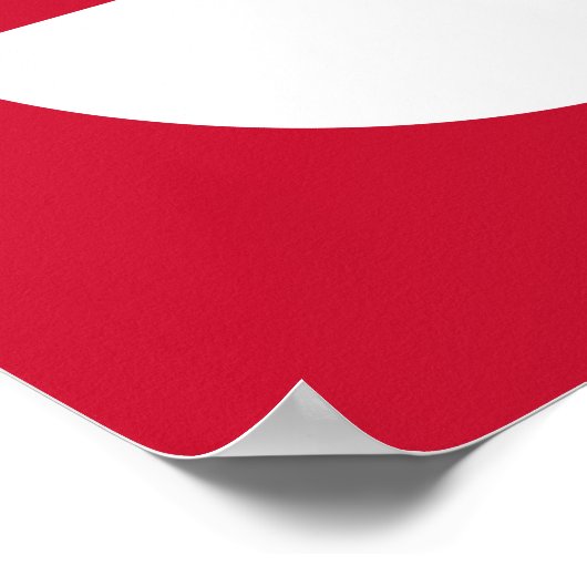 Flagge Grönlands Poster (Ecke)