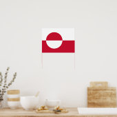Flagge Grönlands Poster (Küche)