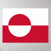 Flagge Grönlands Poster (Vorne)