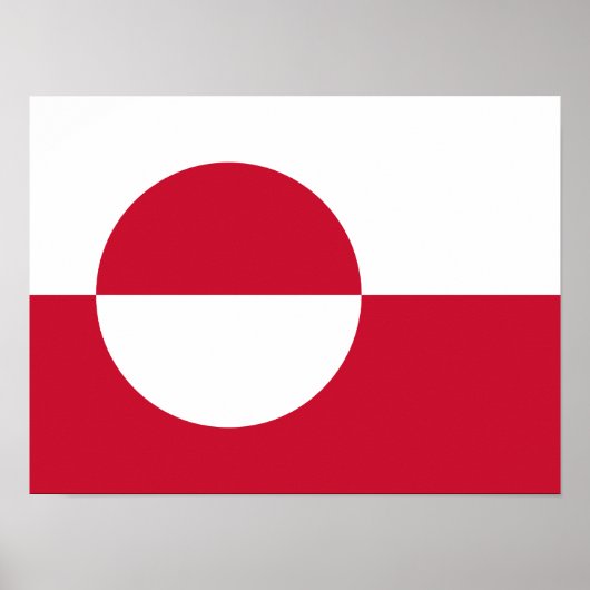 Flagge Grönlands Poster (Vorne)