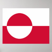 Flagge Grönlands Poster (Vorne)