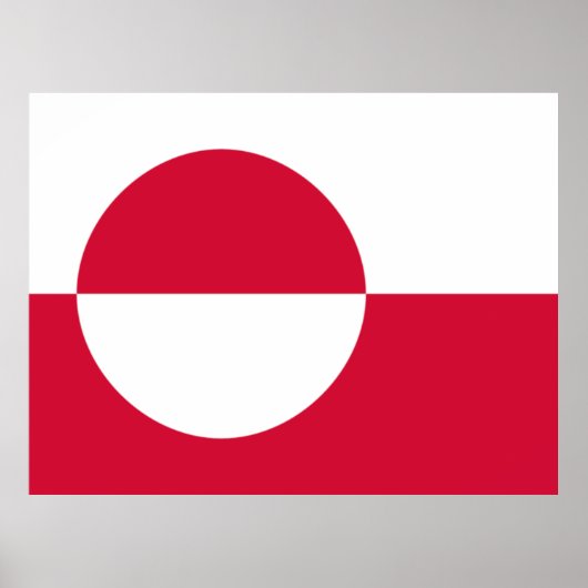 Flagge Grönlands Poster (Vorne)