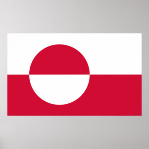 Flagge Grönlands Poster