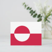 Flagge Grönlands Postkarte (Stehend Vorderseite)