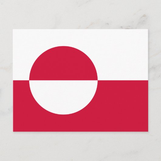Flagge Grönlands Postkarte (Vorderseite)