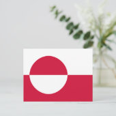 Flagge Grönlands Postkarte (Stehend Vorderseite)