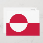 Flagge Grönlands Postkarte (Vorne/Hinten)