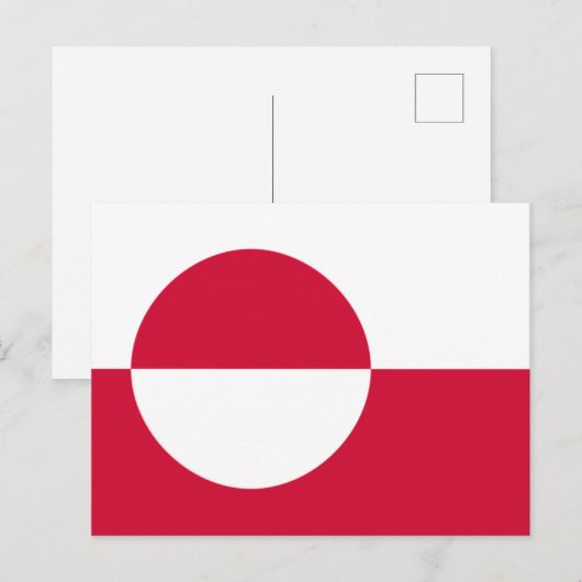 Flagge Grönlands Postkarte (Vorne/Hinten)