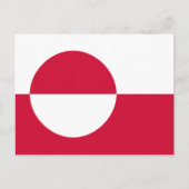 Flagge Grönlands Postkarte (Vorderseite)