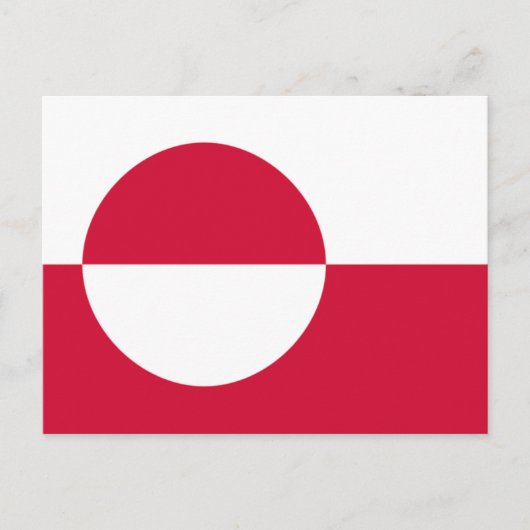 Flagge Grönlands Postkarte (Vorderseite)