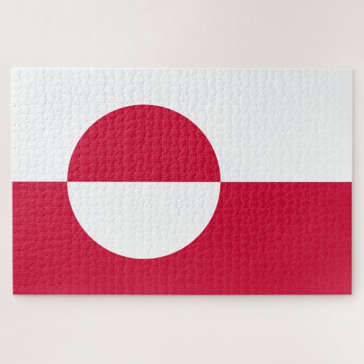Flagge Grönlands Puzzle (Horizontal)