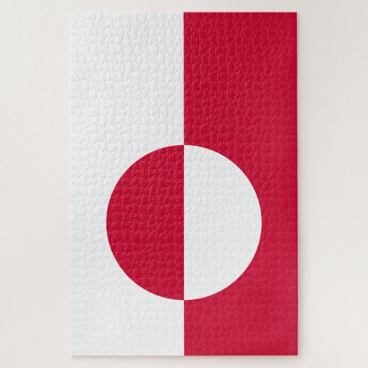 Flagge Grönlands Puzzle (Vertikal)