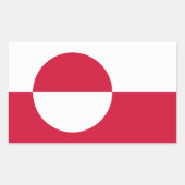 Flagge Grönlands Rechteckiger Aufkleber (Vorderseite)
