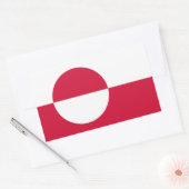 Flagge Grönlands Rechteckiger Aufkleber (Umschlag)