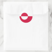 Flagge Grönlands Runder Aufkleber (Tasche)