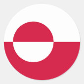 Flagge Grönlands Runder Aufkleber (Vorderseite)