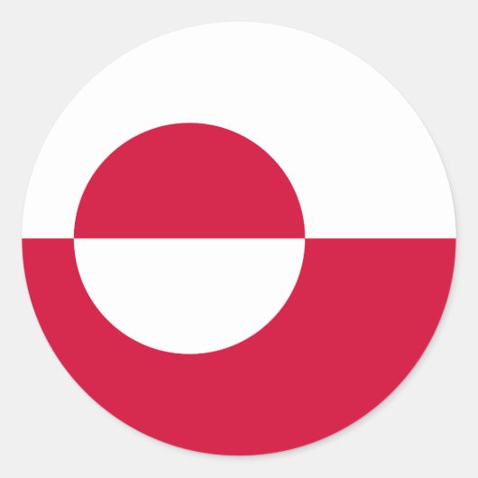 Flagge Grönlands Runder Aufkleber (Vorderseite)