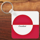 Flagge Grönlands Schlüsselanhänger (Vorderseite)